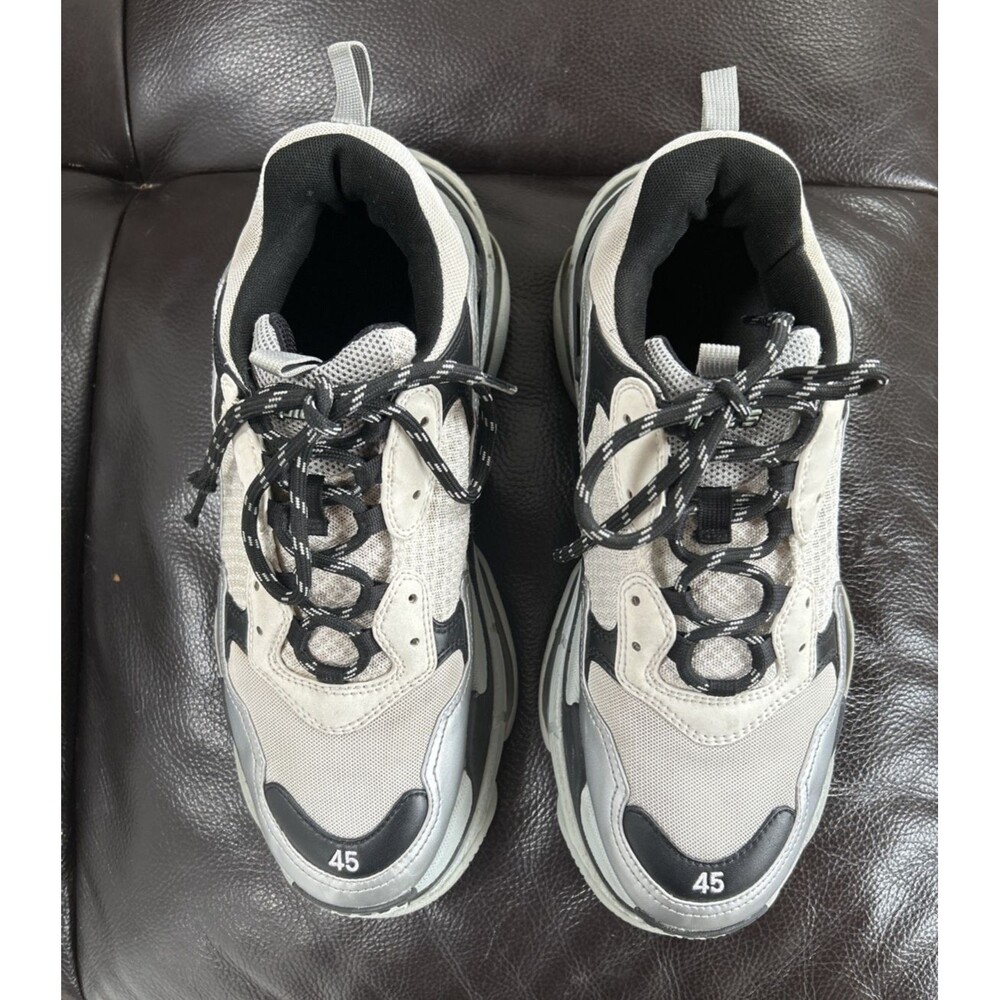 Balenciaga Men's Triple Track S Sneaker Size US 12/ EUR 45 Gray/Silver Retro - Picture 8 of 11